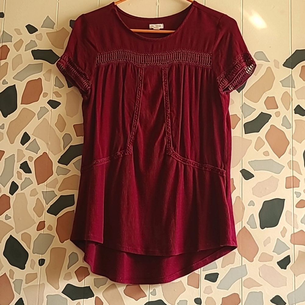 Westport short sleeve peasant top